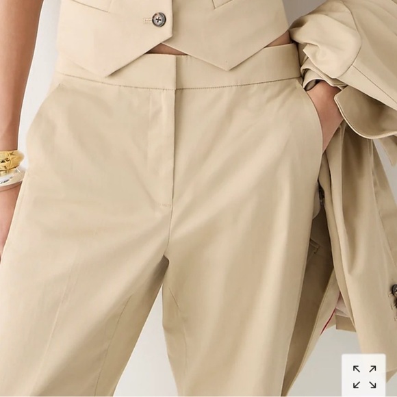NWT J.Crew Petite Kate Cuffed Straight-Leg Pants – 6P – Light Tan - Picture 2 of 8